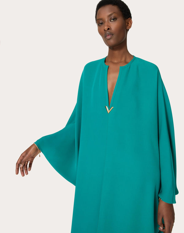 Abito Midi In Cady Couture 