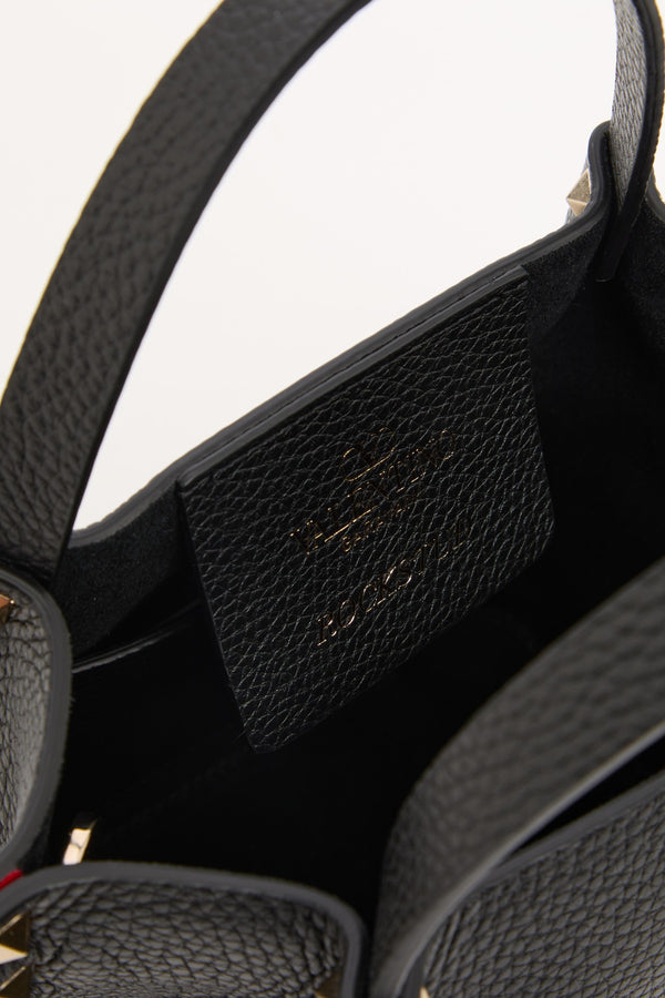 BORSA SHOPPING PICCOLA ROCKSTUD IN VITELLO GRANATO 