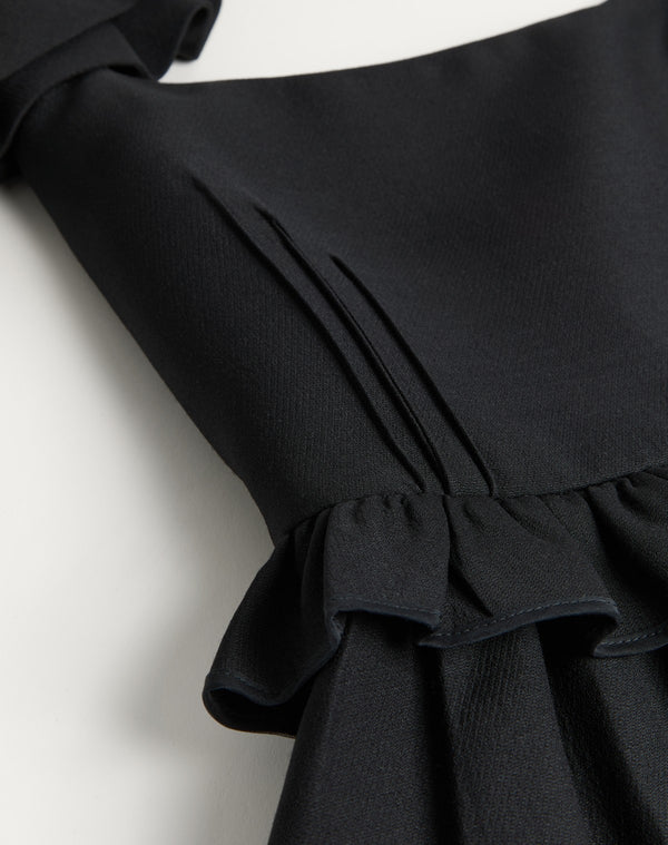 Abito Corto In Crepe Couture 