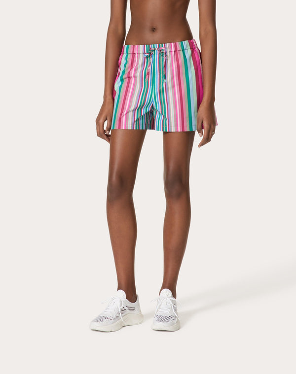 Shorts In Popeline Valentino Stripes 75 