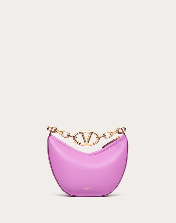 Mini Hobo Vlogo Moon Bag In Nappa Con Catena