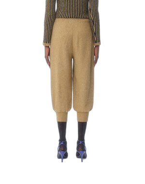 Pantaloni Di Maglia In Lurex 