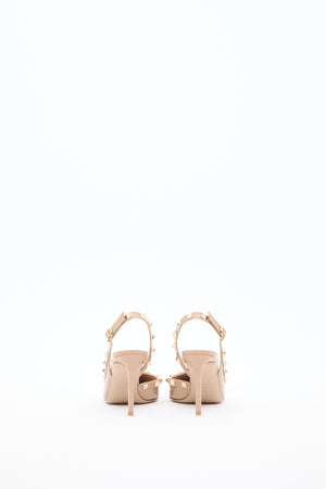 Décolleté Slingback Rockstud In Vernice 85Mm