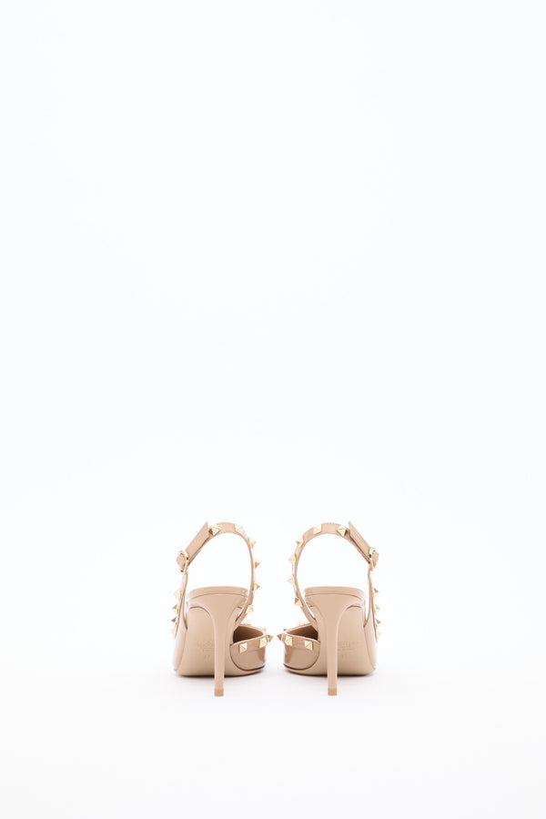 Décolleté Slingback Rockstud In Vernice 85Mm