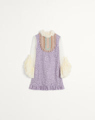Abito Corto In Heavy Lace Ricamato