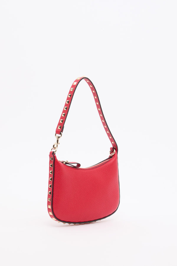 MINI HOBO ROCKSTUD IN VITELLO GRANATO