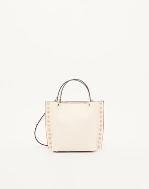 BORSA SHOPPING PICCOLA ROCKSTUD IN VITELLO GRANATO 