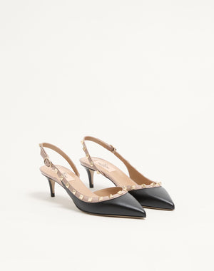DÉCOLLETÉ SLINGBACK ROCKSTUD IN VITELLO 50MM
