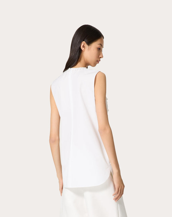 Top In Compact Popeline Ricamato