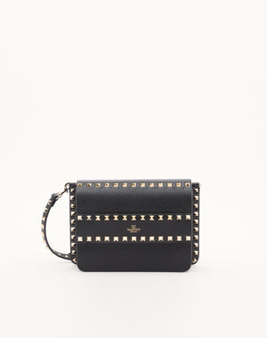 BORSA PICCOLA A TRACOLLA ROCKSTUD IN VITELLO GRANATO