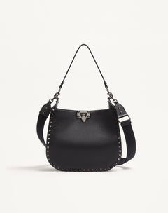 Borsa Hobo Valentino Garavani Rockstud In Vitello Granato 