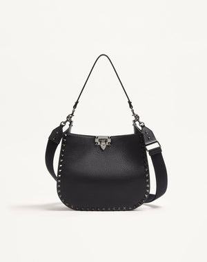 Borsa Hobo Valentino Garavani Rockstud In Vitello Granato 
