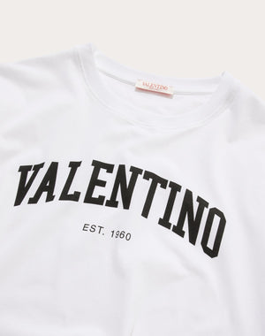 T-Shirt In Cotone Con Stampa Valentino