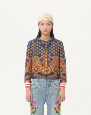 Giacca In Gabardine Paisley Medaglioni Voyage Imaginaire 