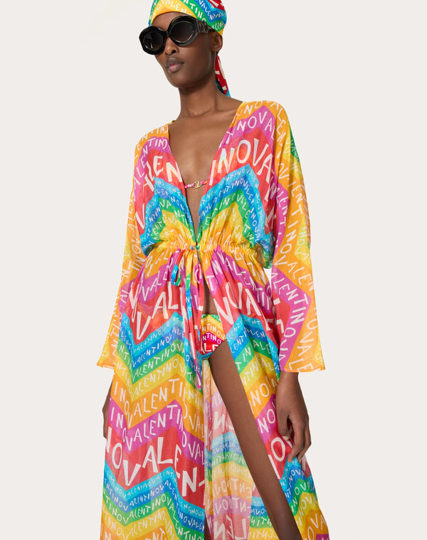 Abito Da Sera In Mussola Valentino Chevron 24 