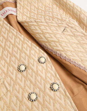 Cappotto In Lurex Jacquard Toute La V 