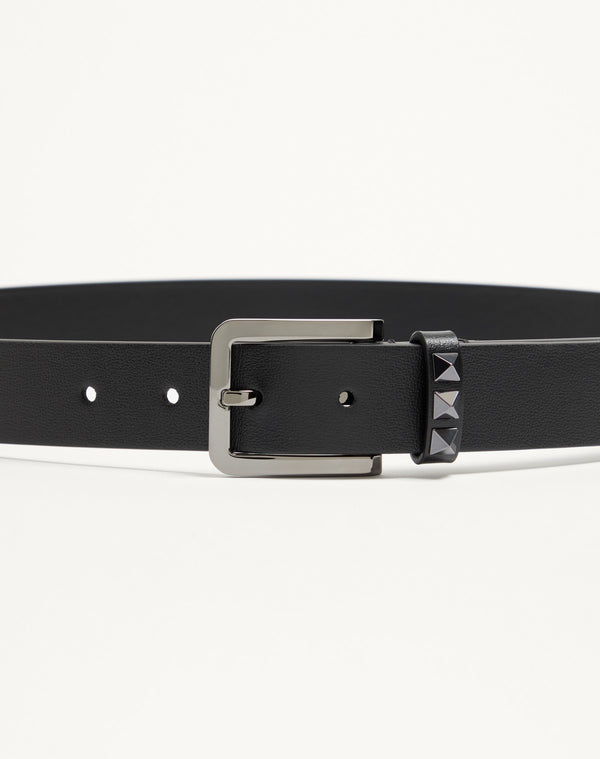 Cintura Rockstud In Vitello 30 Mm