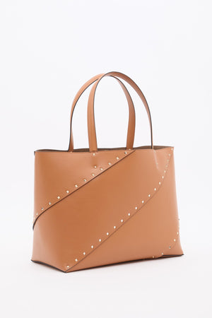 BORSA SHOPPING VALENTINO GARAVANI ROCKSTUD WISPY IN VITELLO 