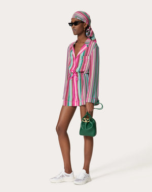 Tuta In Crepe De Chine Valentino Stripes 75 