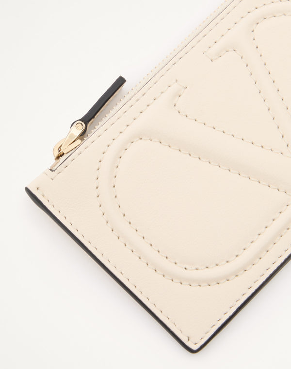 PORTACARTE CON ZIP VLOGO WALK IN VITELLO