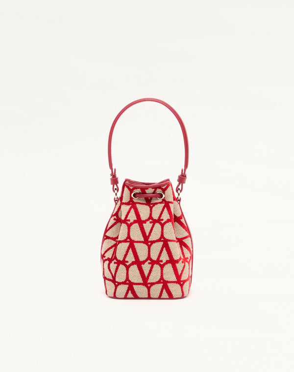 Mini Borsa A Secchiello Vlogo Signature In Toile Iconographe
