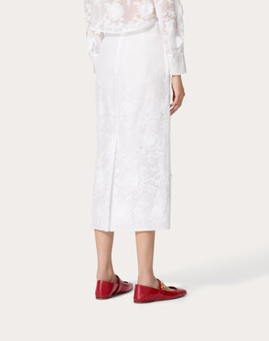 Gonna Midi In Camellia Organdis 