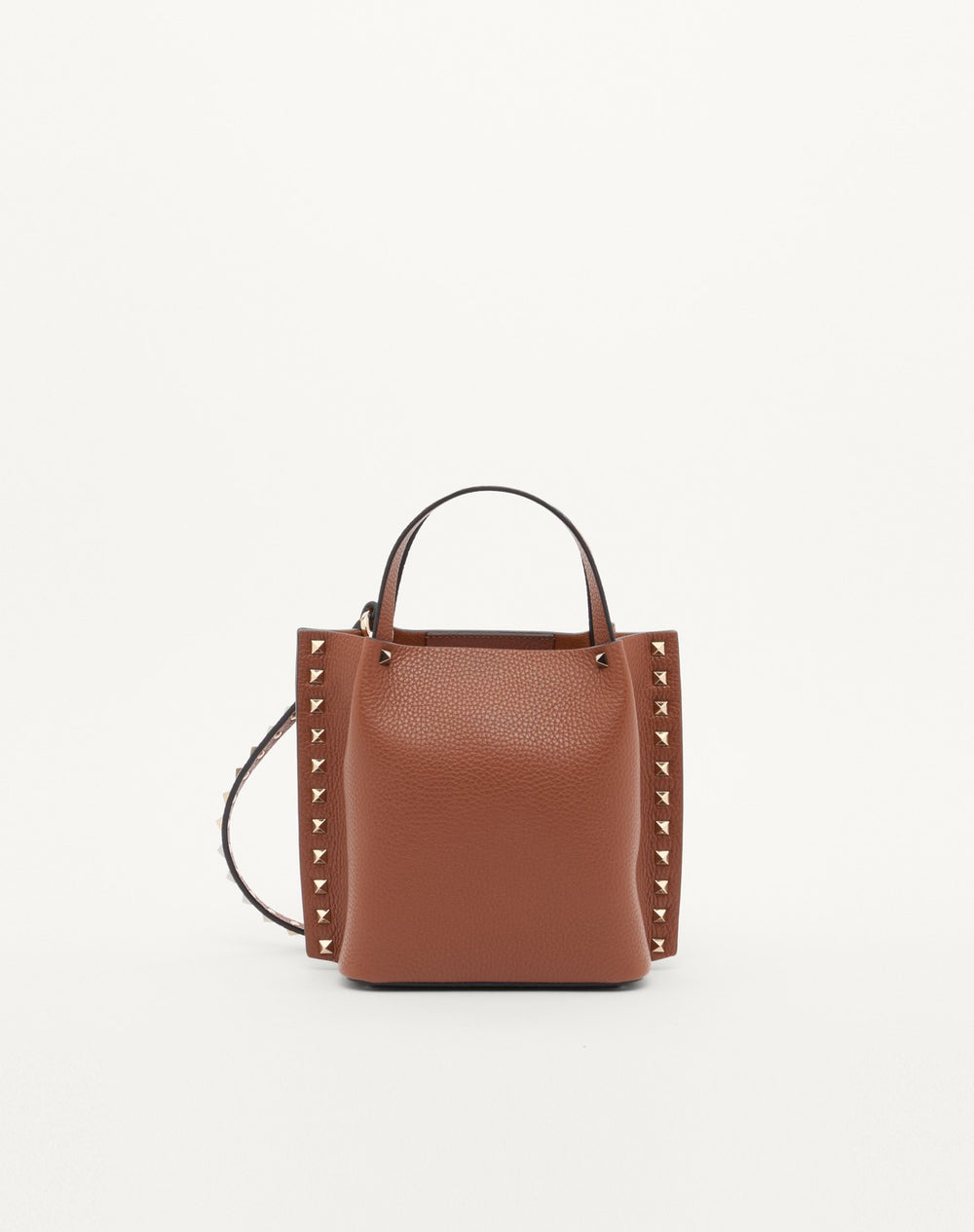 BORSA SHOPPING PICCOLA ROCKSTUD IN VITELLO GRANATO 