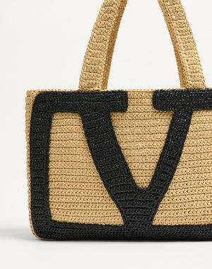 Borsa Shopping Grande Valentino Garavani Viva Superstar In Rafia