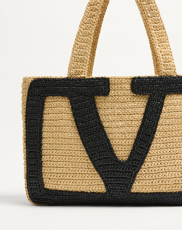 Borsa Shopping Grande Valentino Garavani Viva Superstar In Rafia