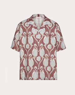 Camicia Da Bowling In Lino Con Stampa Metamorphos Tulips