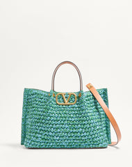 Borsa Shopping Media In Crochet Di Rafia