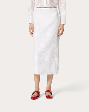 Gonna Midi In Camellia Organdis 