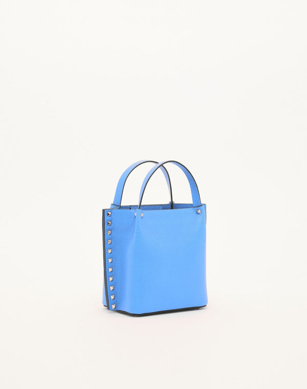 BORSA SHOPPING PICCOLA ROCKSTUD IN VITELLO GRANATO 