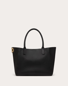 Borsa Shopping Vlogo Side In Vitello Nappato