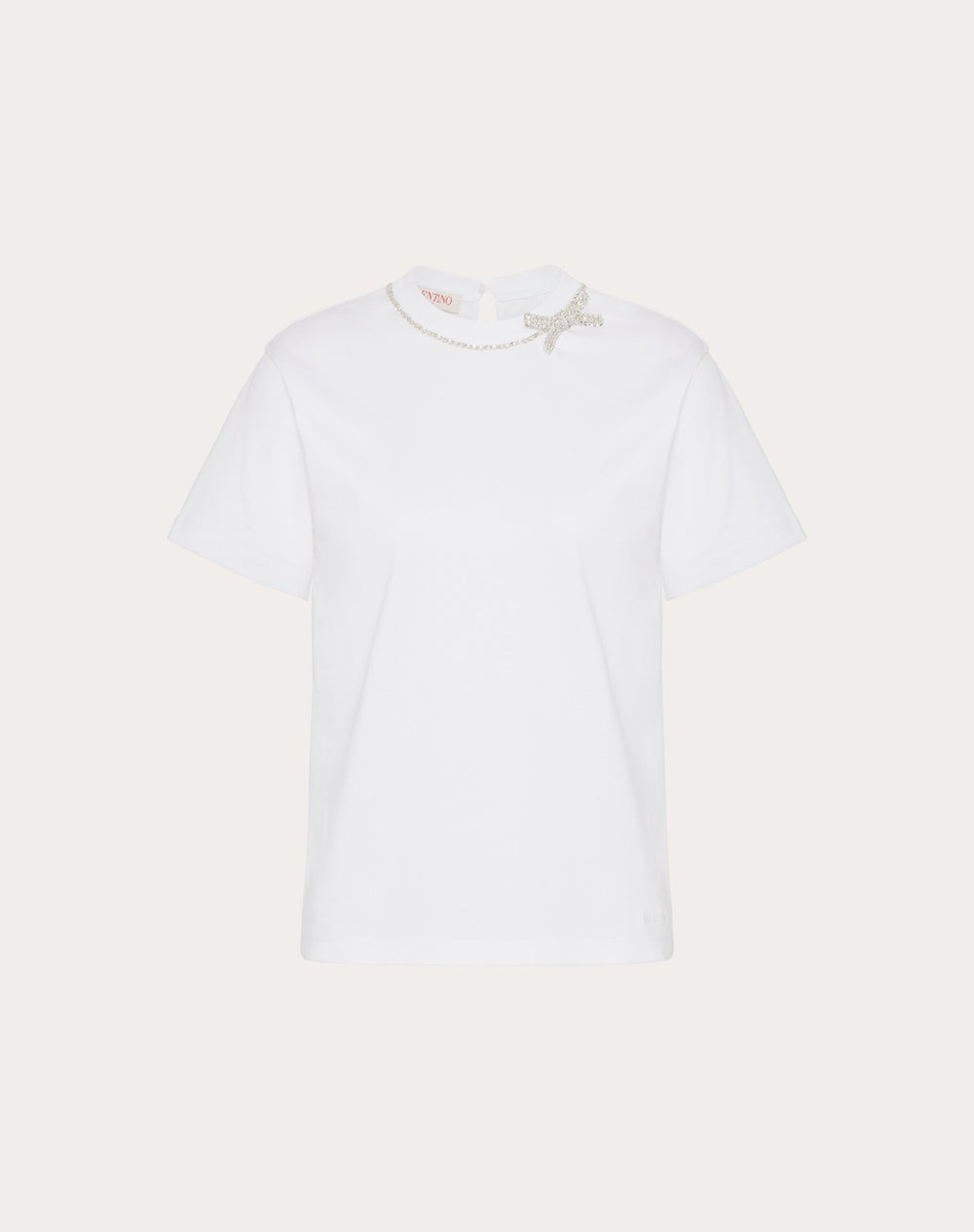 T-Shirt In Jersey Cotton Ricamata