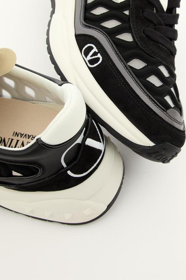 SNEAKER READY GO RUNNER IN TESSUTO E PELLE