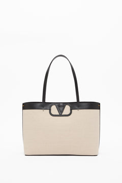 BORSA SHOPPING FILL ME IN CANVAS E VITELLO