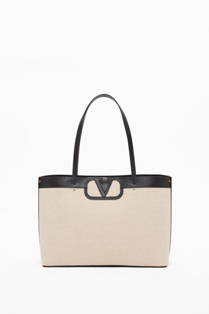 BORSA SHOPPING FILL ME IN CANVAS E VITELLO