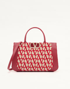 Borsa Media A Mano Vlogo Signature Toile Iconographe