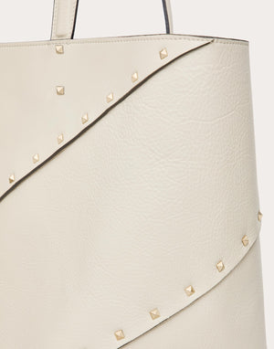 Borsa Shopping Valentino Garavani Valentino Garavani Rockstud Wispy In Vitello 
