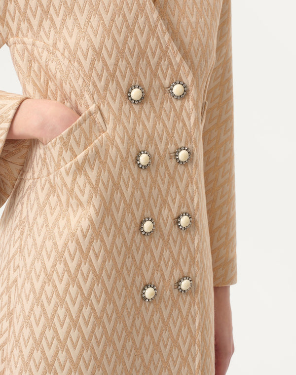 Cappotto In Lurex Jacquard Toute La V 