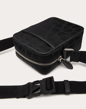 Borsa A Tracolla Piccola Black Iconographe In Nylon