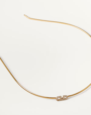 Cerchietto Vlogo Signature In Metallo E Cristalli Swarovski®