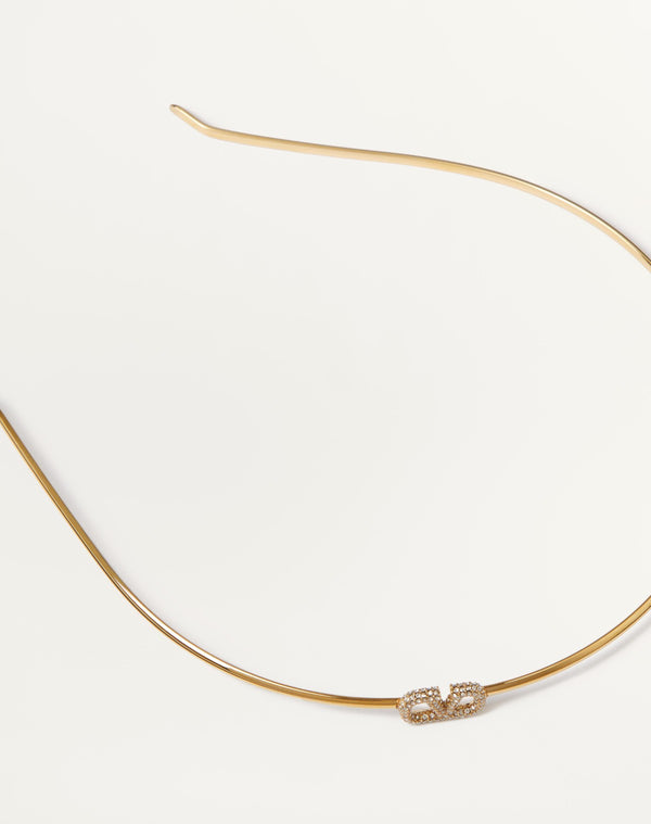 Cerchietto Vlogo Signature In Metallo E Cristalli Swarovski®