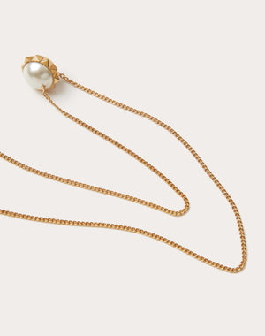 Collana Rockstud In Metallo E Perla Swarovski ®