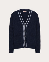 Cardigan In Cotone Con Motivo Toile Iconographe