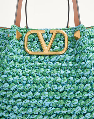 Borsa Shopping Media In Crochet Di Rafia