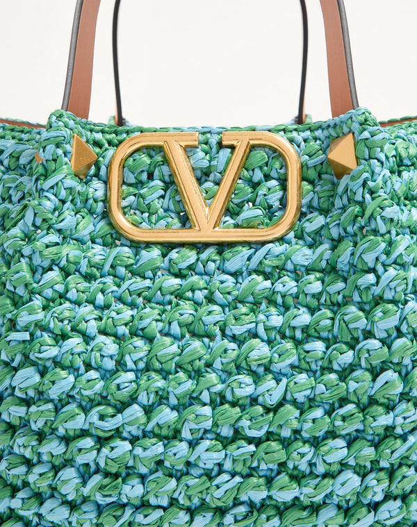 Borsa Shopping Media In Crochet Di Rafia