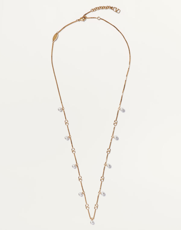 Collana Vlogo Signature In Metallo E Perle Swarovski®