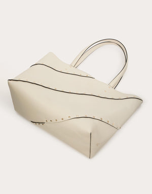 Borsa Shopping Valentino Garavani Valentino Garavani Rockstud Wispy In Vitello 